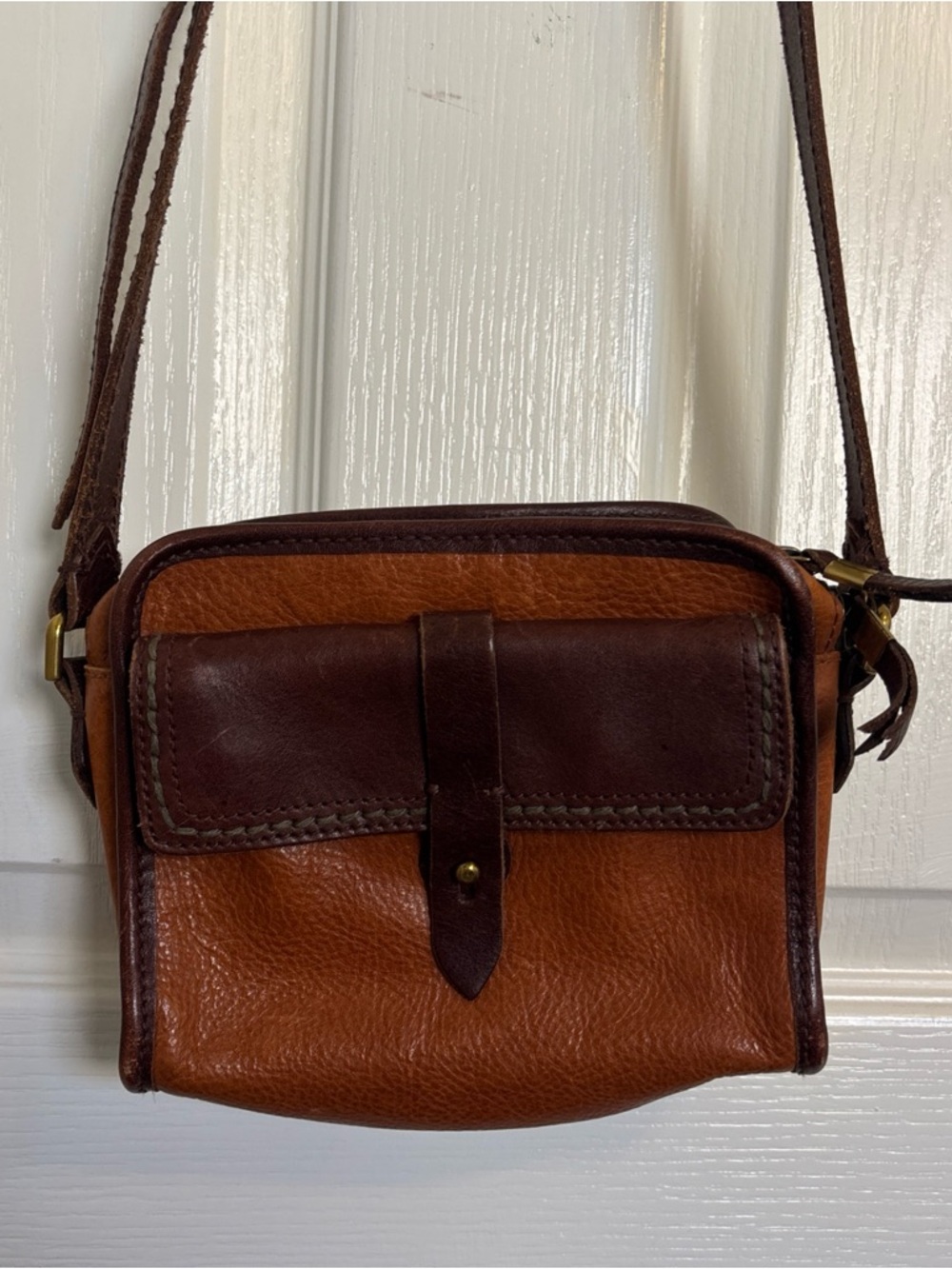 Madewell 1937  Leather Crossbody Bag Womens Small  Brown Boho Hippie